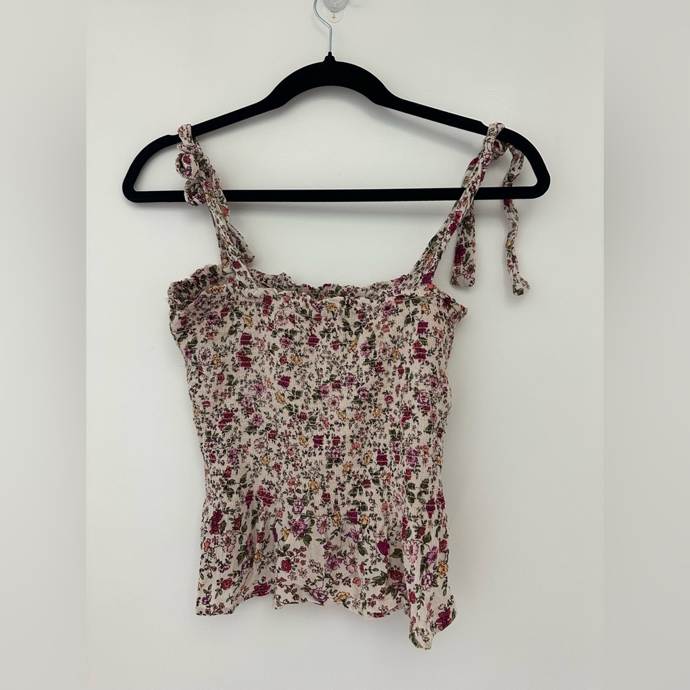 Patrons of Peace Floral Camisole in Cream with Florals